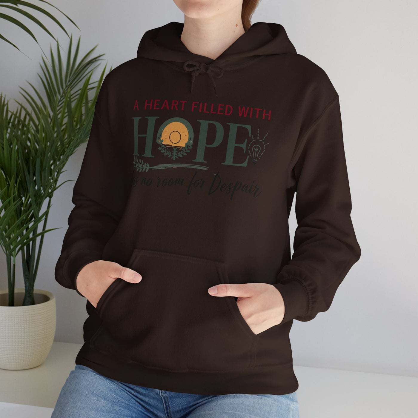 A Heart Filled With Hope Unisex Heavy Blend™ Hooded Sweatshirt