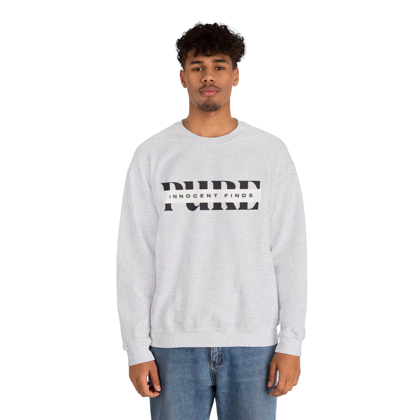 Pure Innocent Finds Unisex Heavy Blend™ Crewneck Sweatshirt, Black