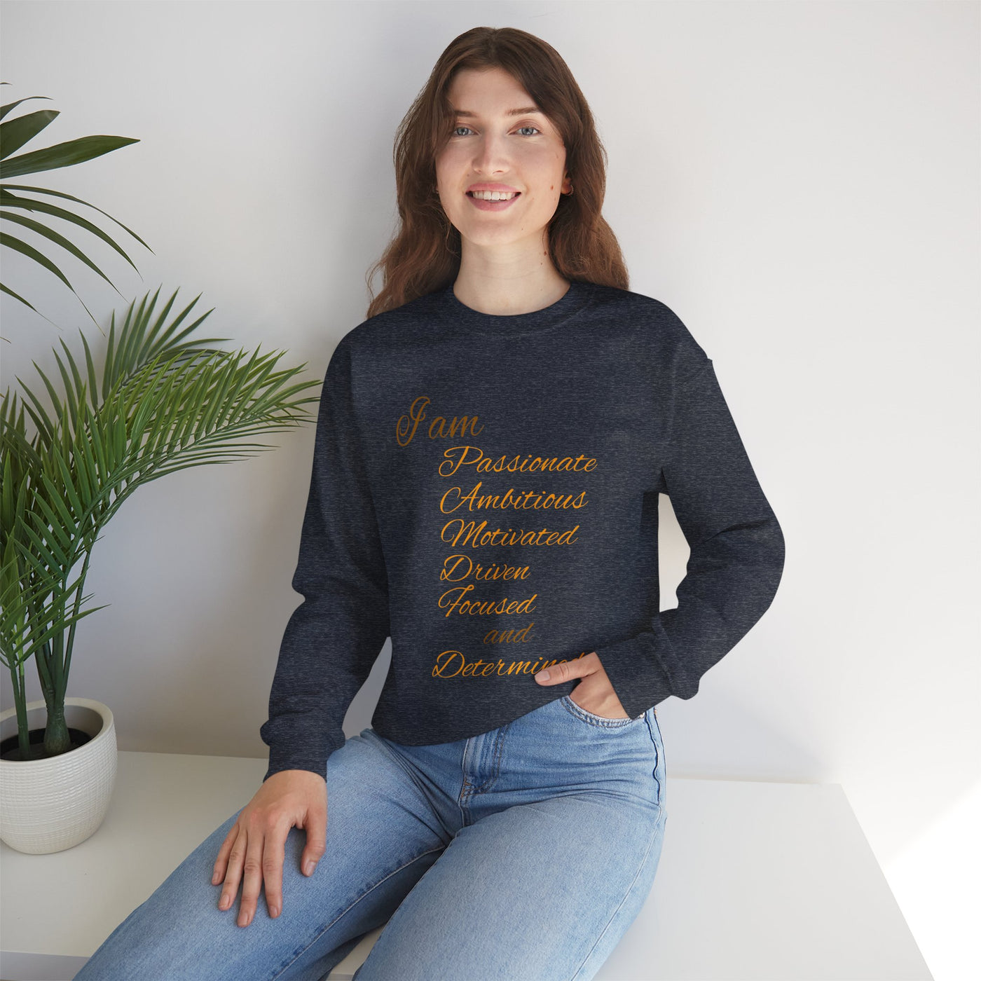 I Am Determined Unisex Heavy Blend™ Crewneck Sweatshirt