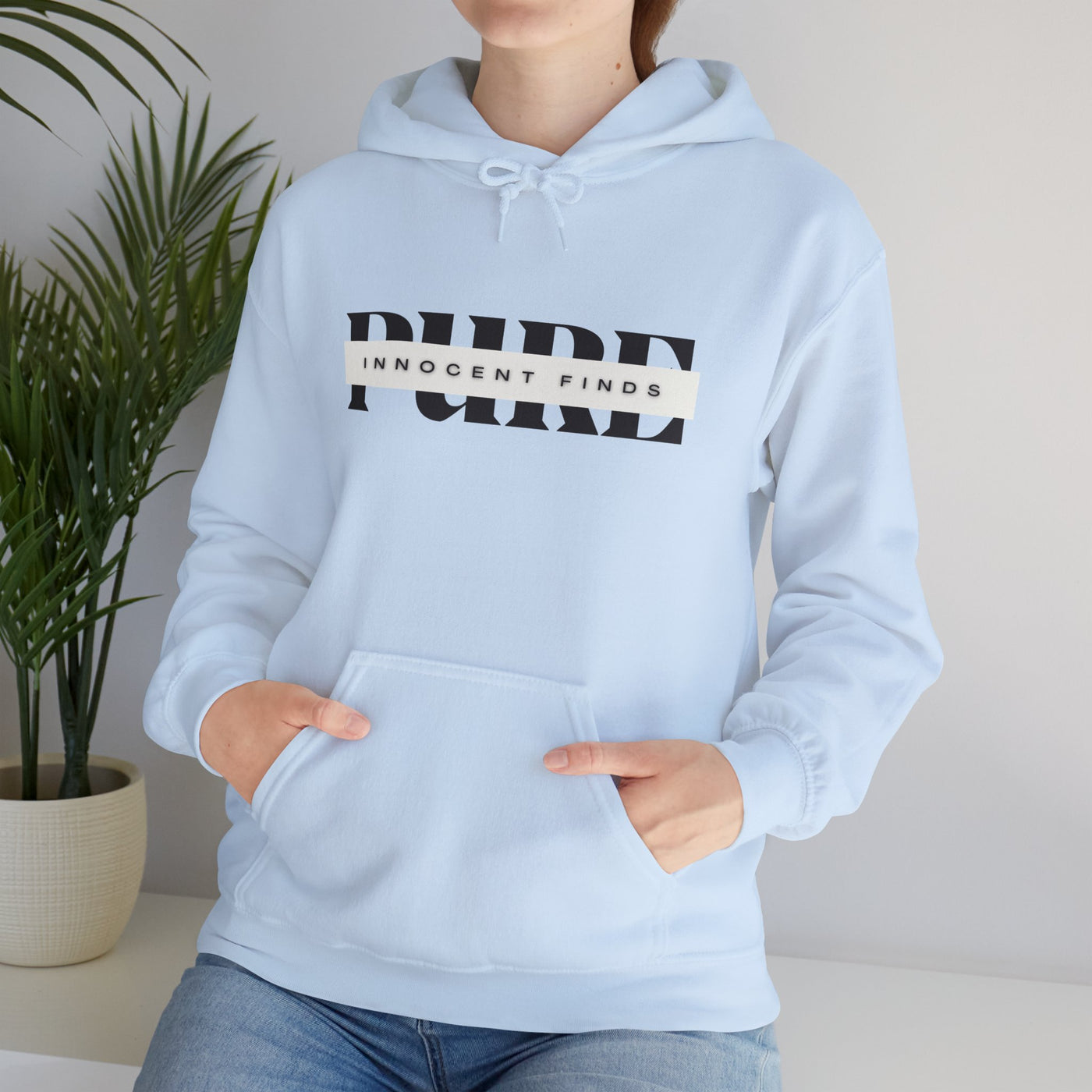 Pure Innocent Finds Unisex Heavy Blend™ Hooded Sweatshirt, Black Design