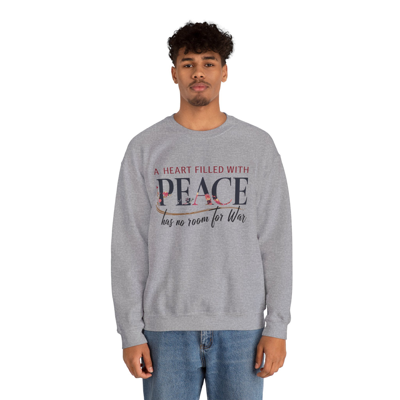 A Heart Filled With Peace Unisex Heavy Blend™ Crewneck Sweatshirt
