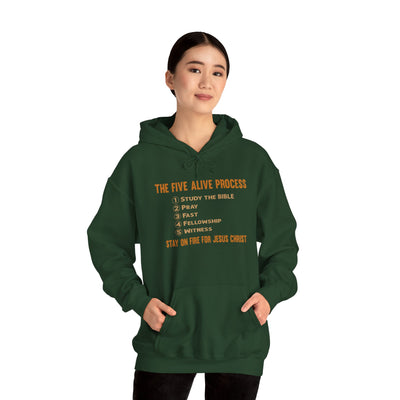 The Five Alive Process Text Based Unisex Heavy Blend™ Hooded Sweatshirt Unisex
