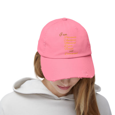I Am Determined Unisex Distressed Cap
