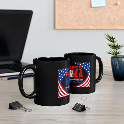 Redress America Black Mug (11oz, 15oz), American Flags