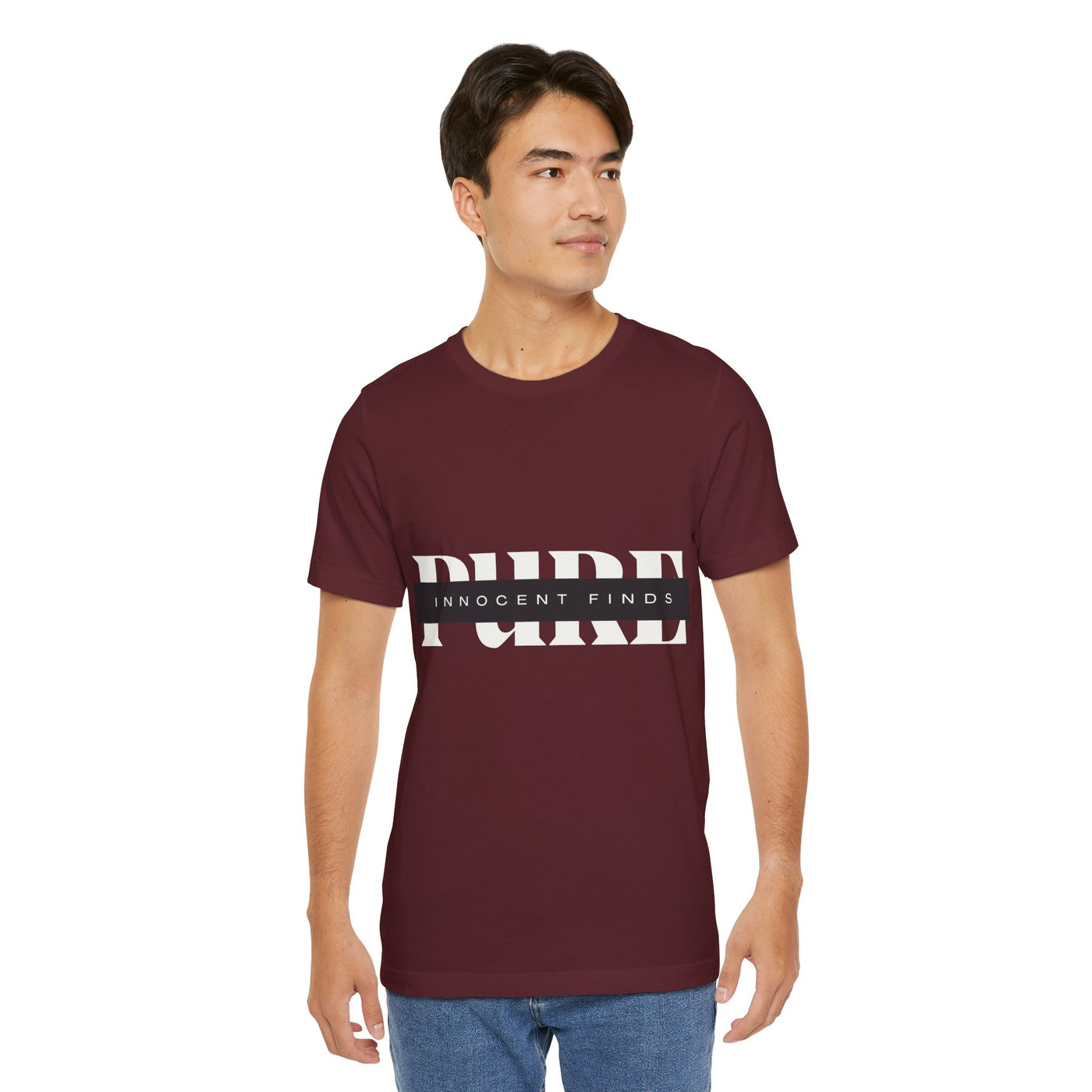 Pure Innocent Finds Unisex Jersey Short Sleeve Tee, White Design