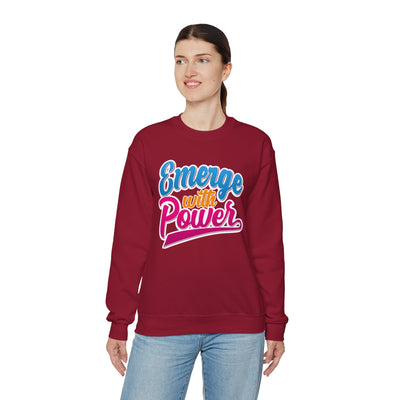 Emerge With Power Cartoon Design Unisex Heavy Blend™ Crewneck Sweatshirt