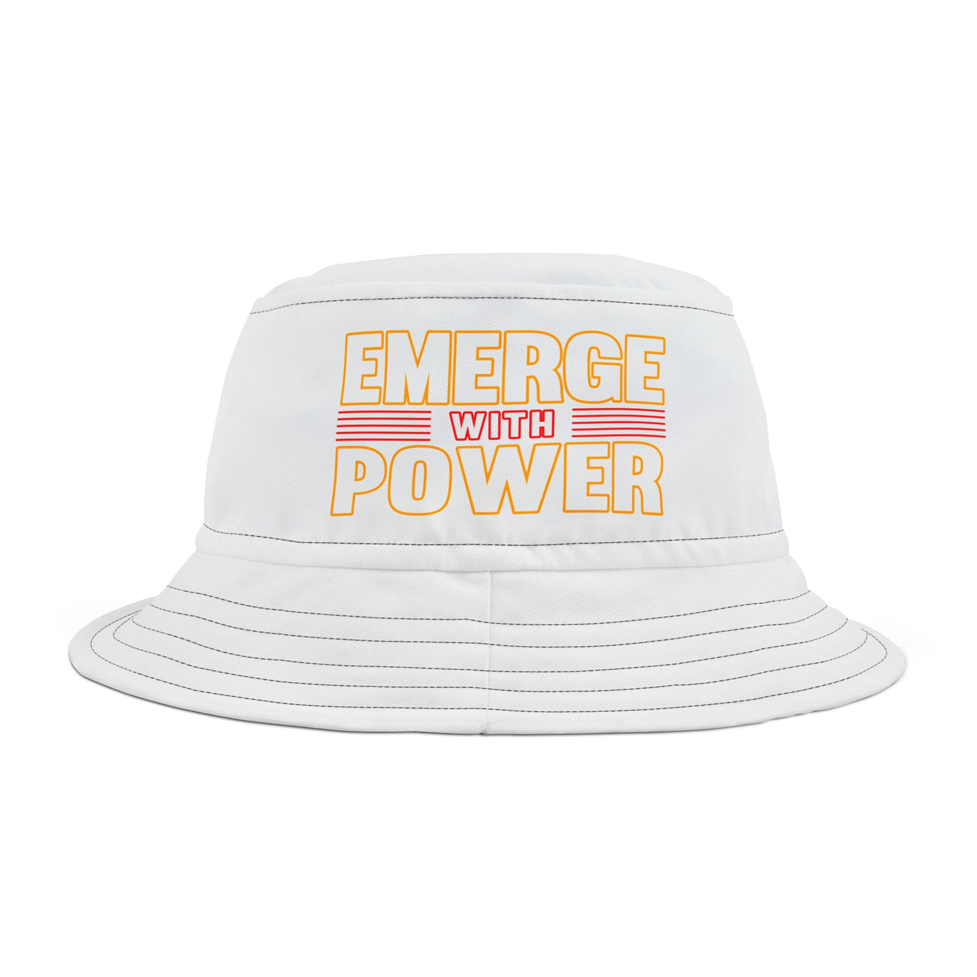 Emerge With Power Unisex Bucket Hat, Block Design