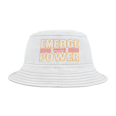 Emerge With Power Unisex Bucket Hat, Block Design