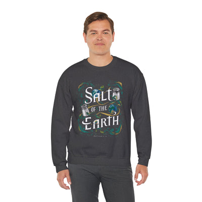 Salt Of The Earth Matthew 5:13 Unisex Heavy Blend™ Crewneck Sweatshirt, Abstract Design