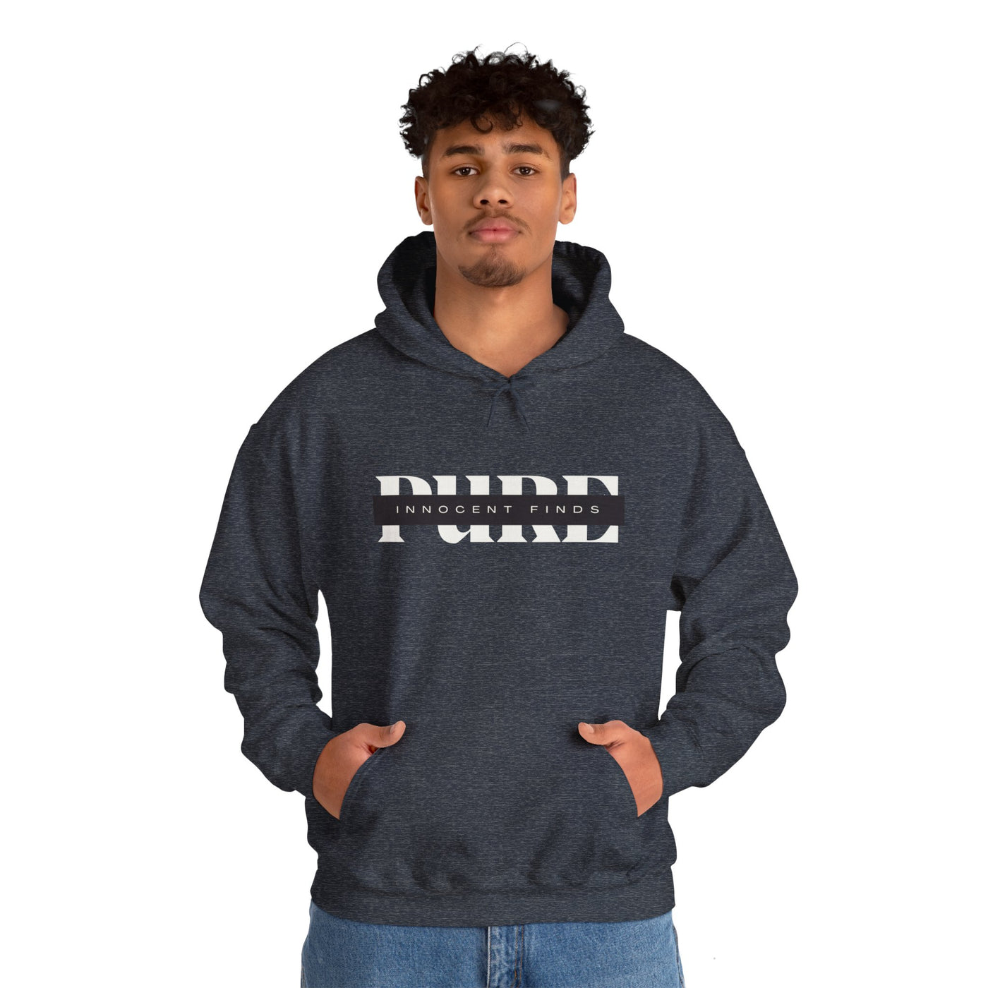 Pure Innocent Finds Unisex Heavy Blend™ Hooded Sweatshirt, white