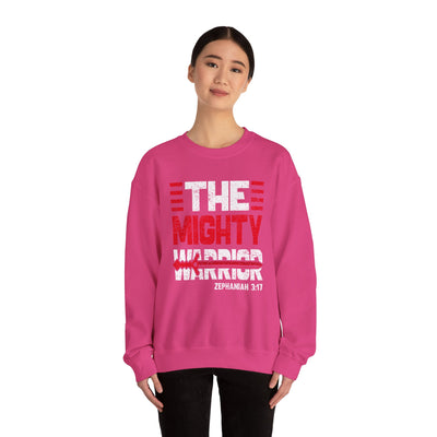 The Mighty Warrior Zephaniah 3:17 Unisex Heavy Blend™ Crewneck Sweatshirt
