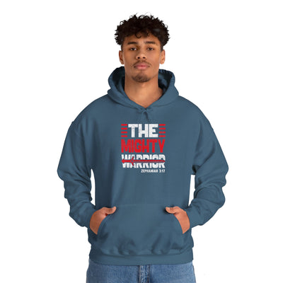 The Mighty Warrior Zephaniah 3:17 Unisex Heavy Blend™ Hooded Sweatshirt