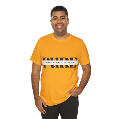 Pure Innocent Finds Unisex Jersey Short Sleeve Tee, Black Design
