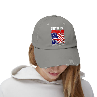 Justice For Jesus In America Unisex Distressed Cap, American Flag Designs