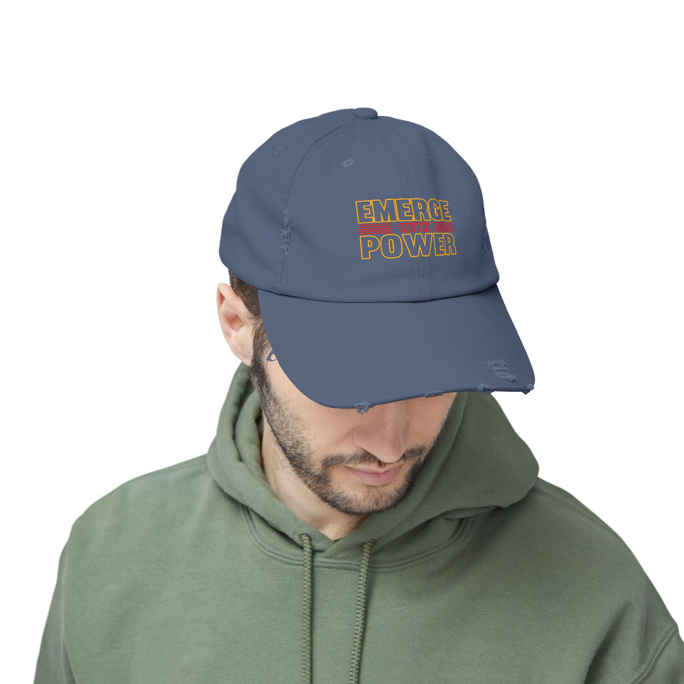 Emerge With Power Unisex Distressed Cap
