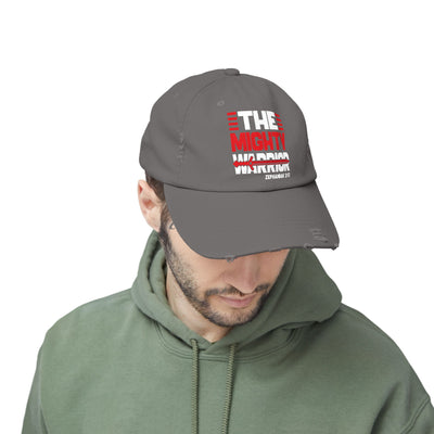 The Mighty Warrior Zephaniah 3:17 Unisex Distressed Cap