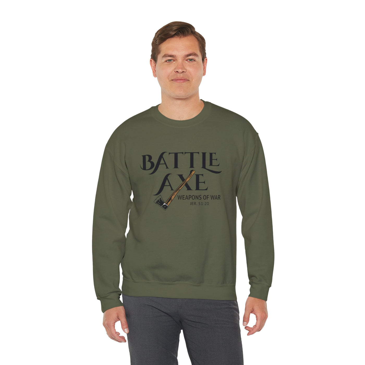 Battle Axe Jeremiah 51:20 Unisex Heavy Blend™ Crewneck Sweatshirt
