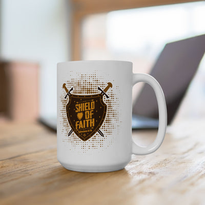 Shield Of Faith Ceramic Mug, (11oz, 15o z, Dot Design