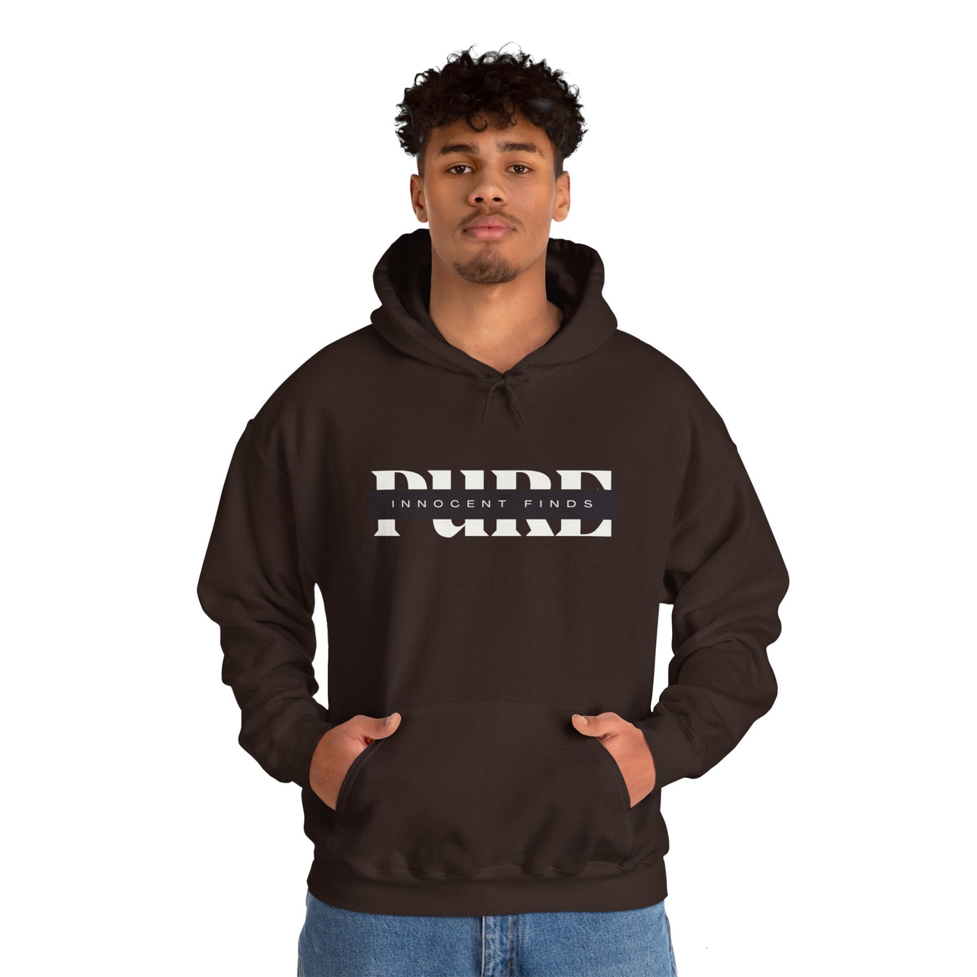 Pure Innocent Finds Unisex Heavy Blend™ Hooded Sweatshirt, white