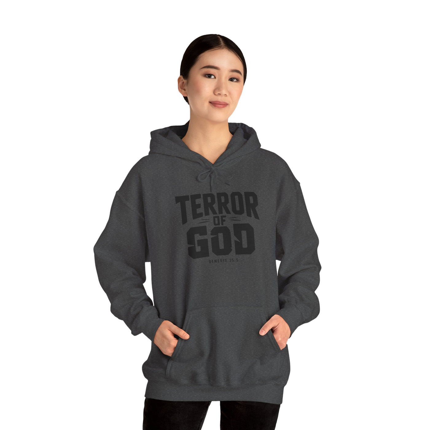 Terror Of God Genesis 33:5 Unisex Heavy Blend™ Hooded Sweatshirt, Black Design