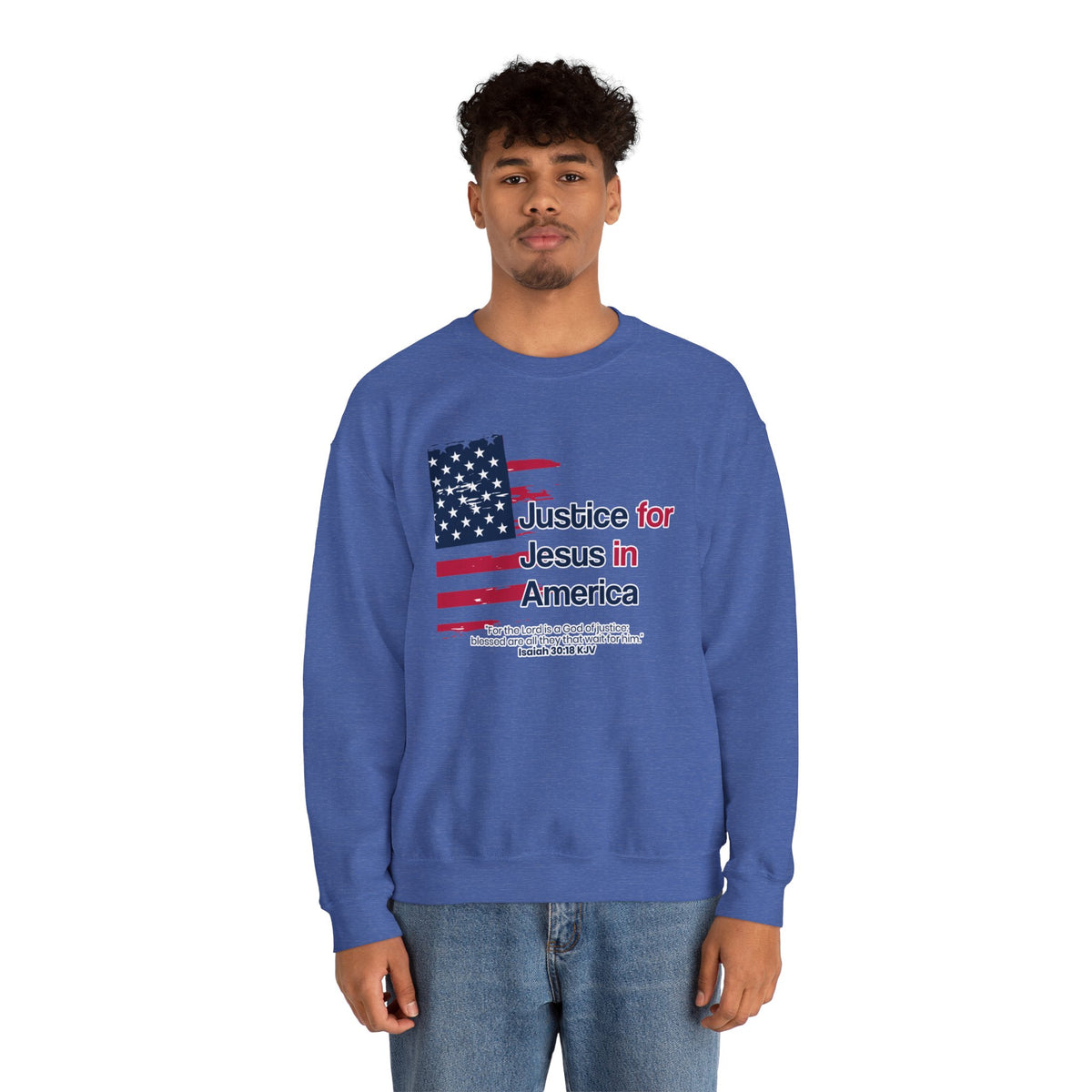 Justice For Jesus In America Unisex Heavy Blend™ Crewneck Sweatshirt