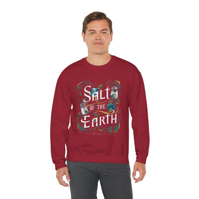 Salt Of The Earth Matthew 5:13 Unisex Heavy Blend™ Crewneck Sweatshirt, Abstract Design