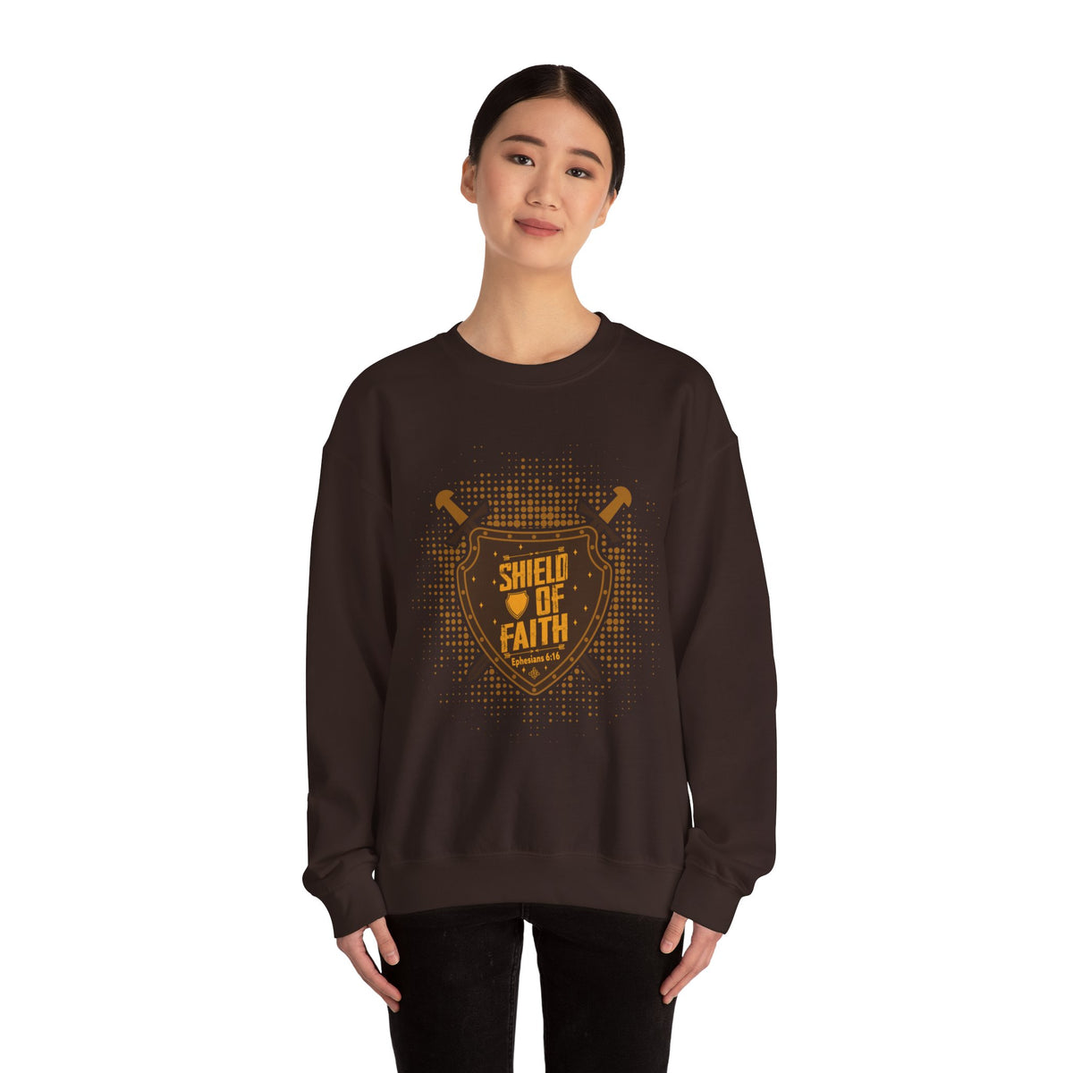 Shield Of Faith Unisex Heavy Blend™ Crewneck Sweatshirt, Dot Design