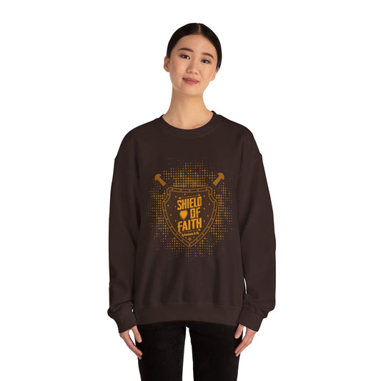 Shield Of Faith Unisex Heavy Blend™ Crewneck Sweatshirt, Dot Design