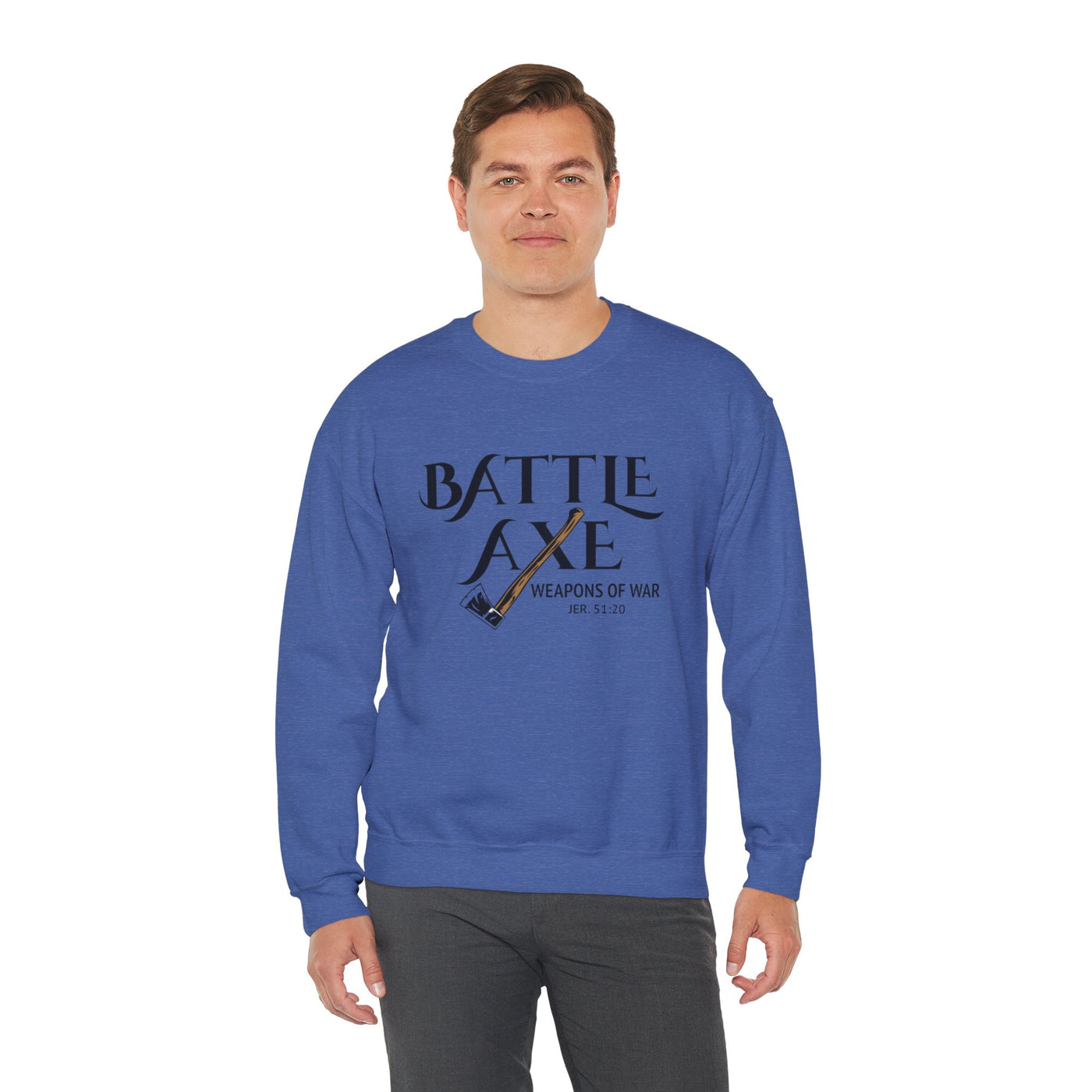 Battle Axe Jeremiah 51:20 Unisex Heavy Blend™ Crewneck Sweatshirt