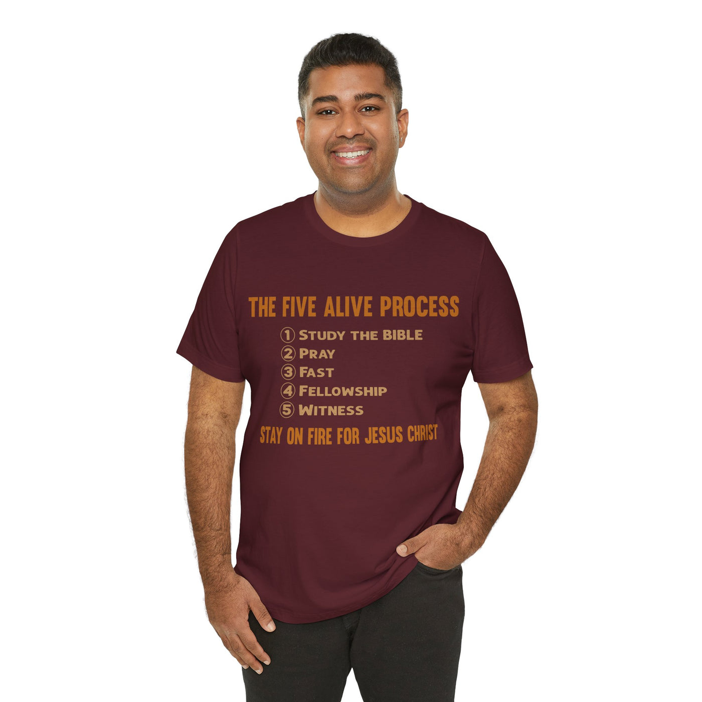 Five Alive Process Text Based Unisex Jersey Short Sleeve Tee