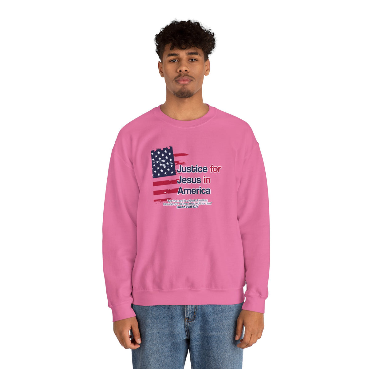 Justice For Jesus In America Unisex Heavy Blend™ Crewneck Sweatshirt