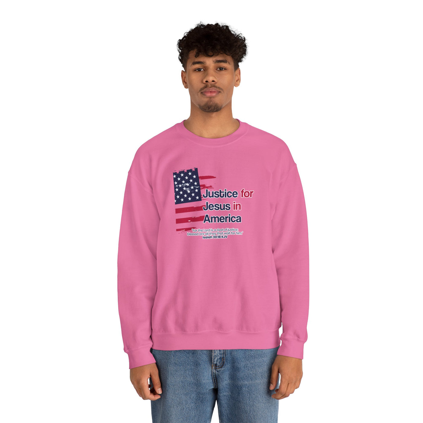 Justice For Jesus In America Unisex Heavy Blend™ Crewneck Sweatshirt