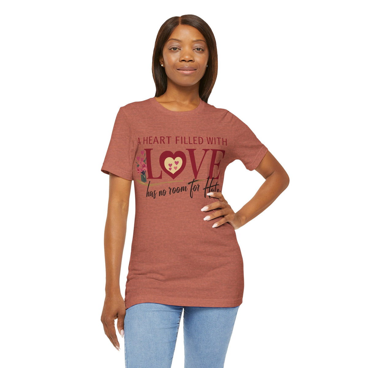 A Heart Filled With Love Unisex Jersey Short Sleeve Tee