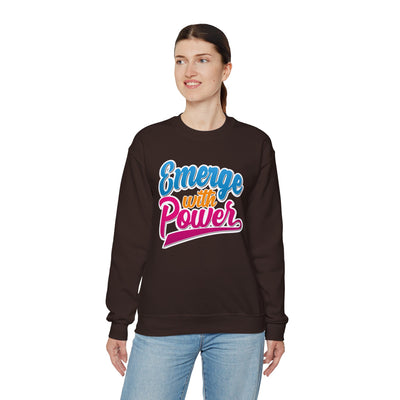 Emerge With Power Cartoon Design Unisex Heavy Blend™ Crewneck Sweatshirt