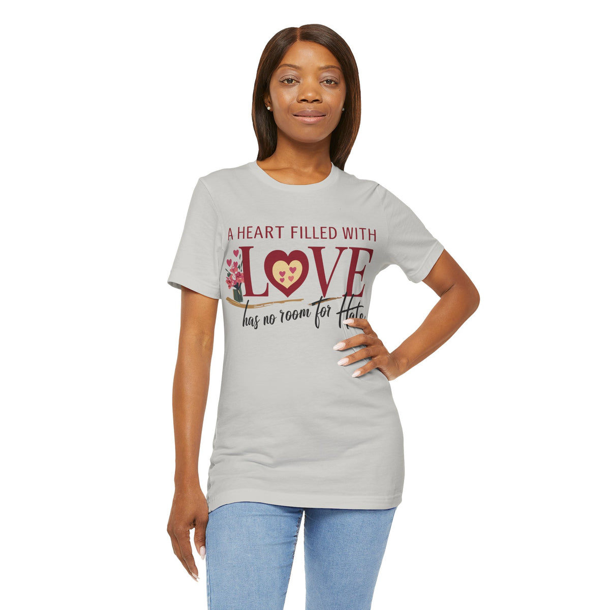 A Heart Filled With Love Unisex Jersey Short Sleeve Tee