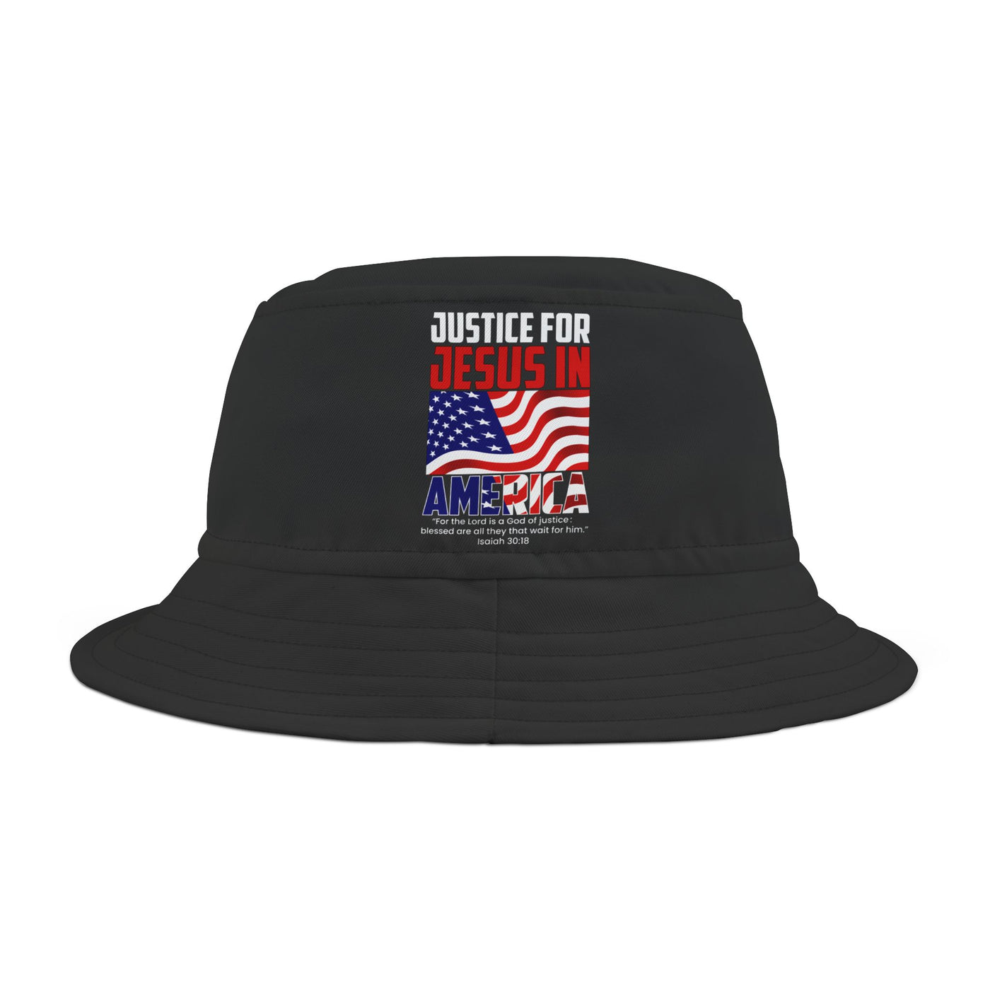Justice For Jesus In America Unisex Bucket Hat, American flag