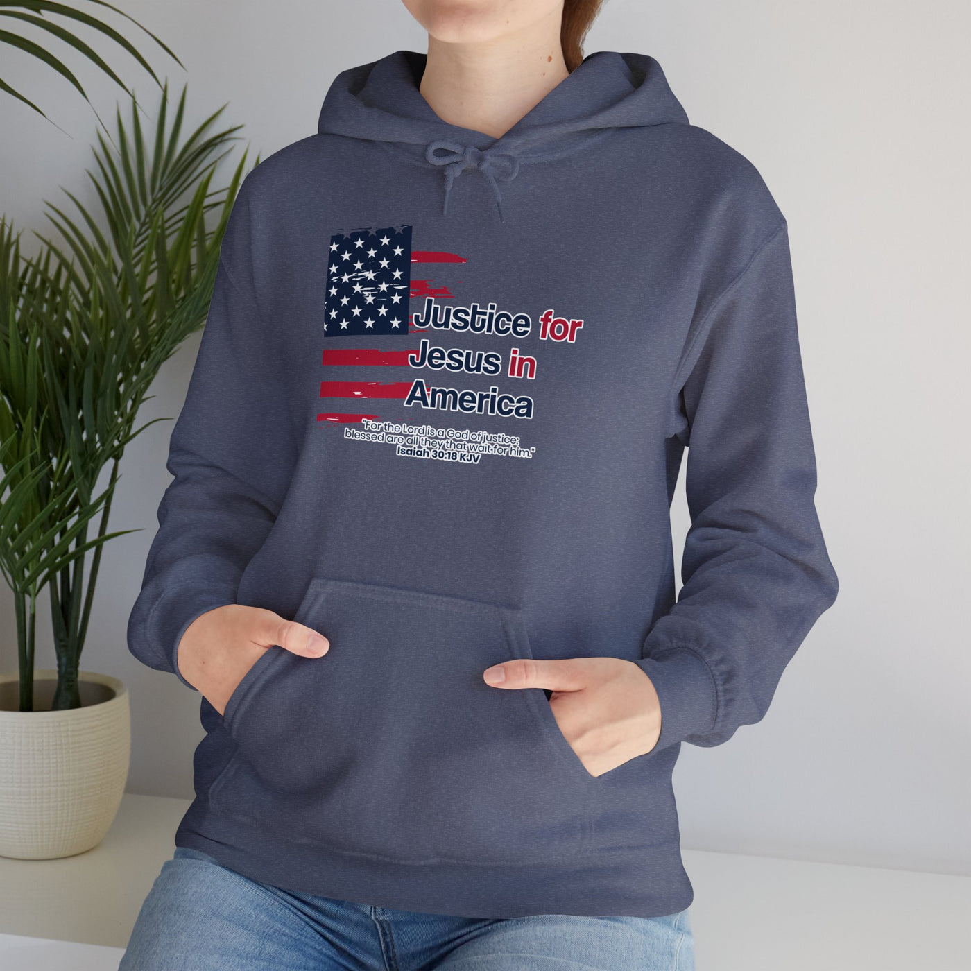Justice For Jesus In America Unisex Heavy Blend™ Hooded Sweatshirt