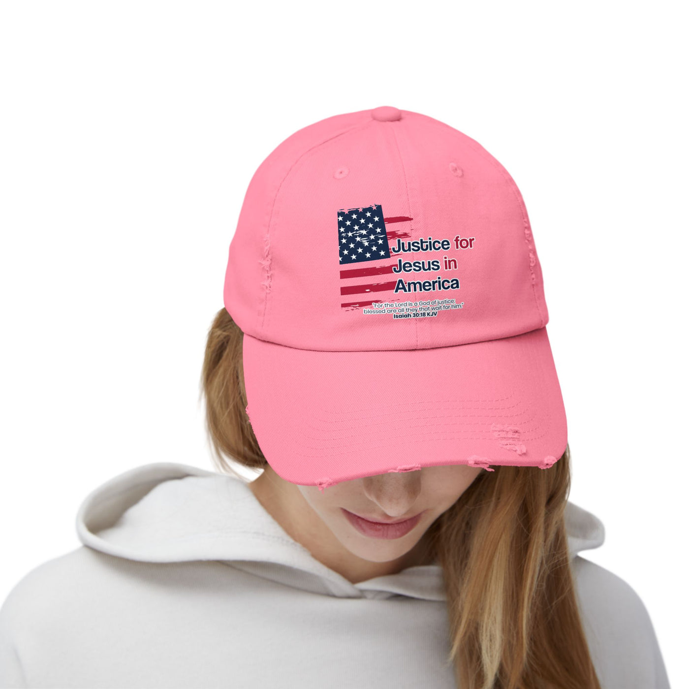 Justice For Jesus In America Unisex Distressed Cap