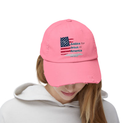 Justice For Jesus In America Unisex Distressed Cap
