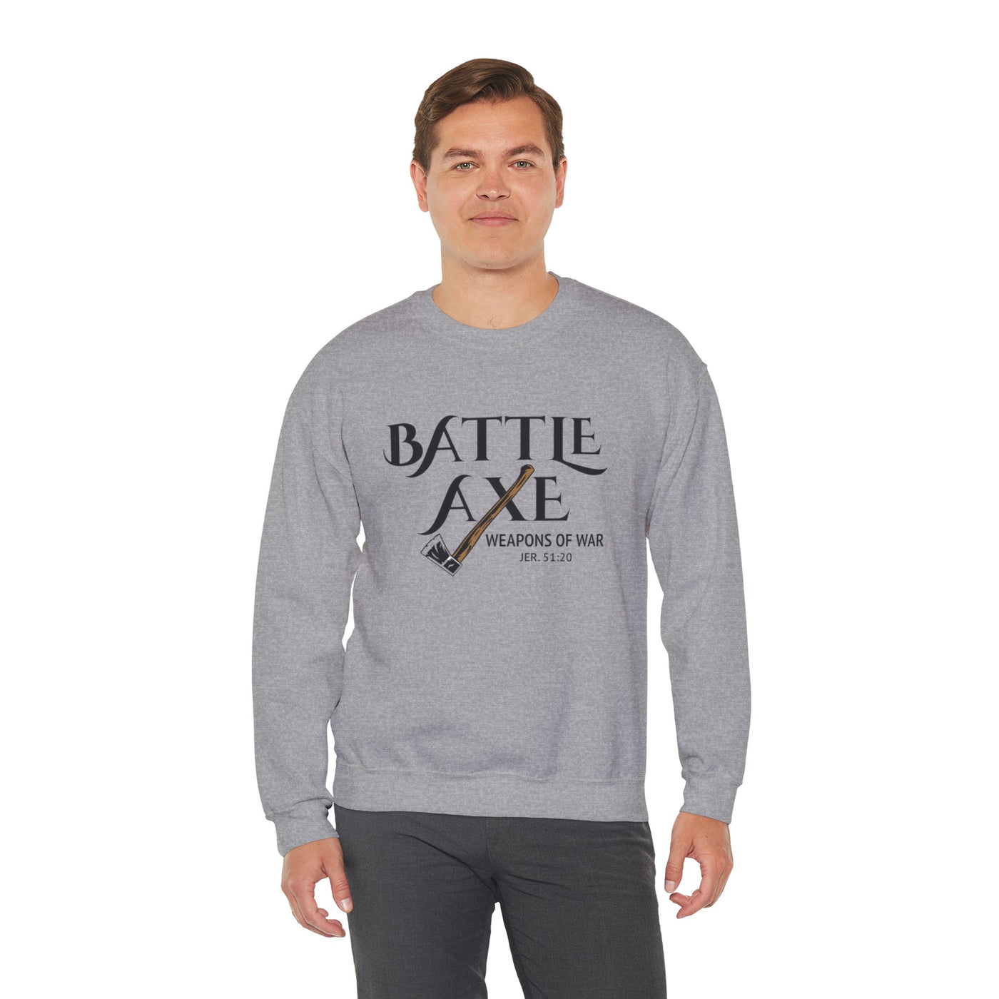Battle Axe Jeremiah 51:20 Unisex Heavy Blend™ Crewneck Sweatshirt