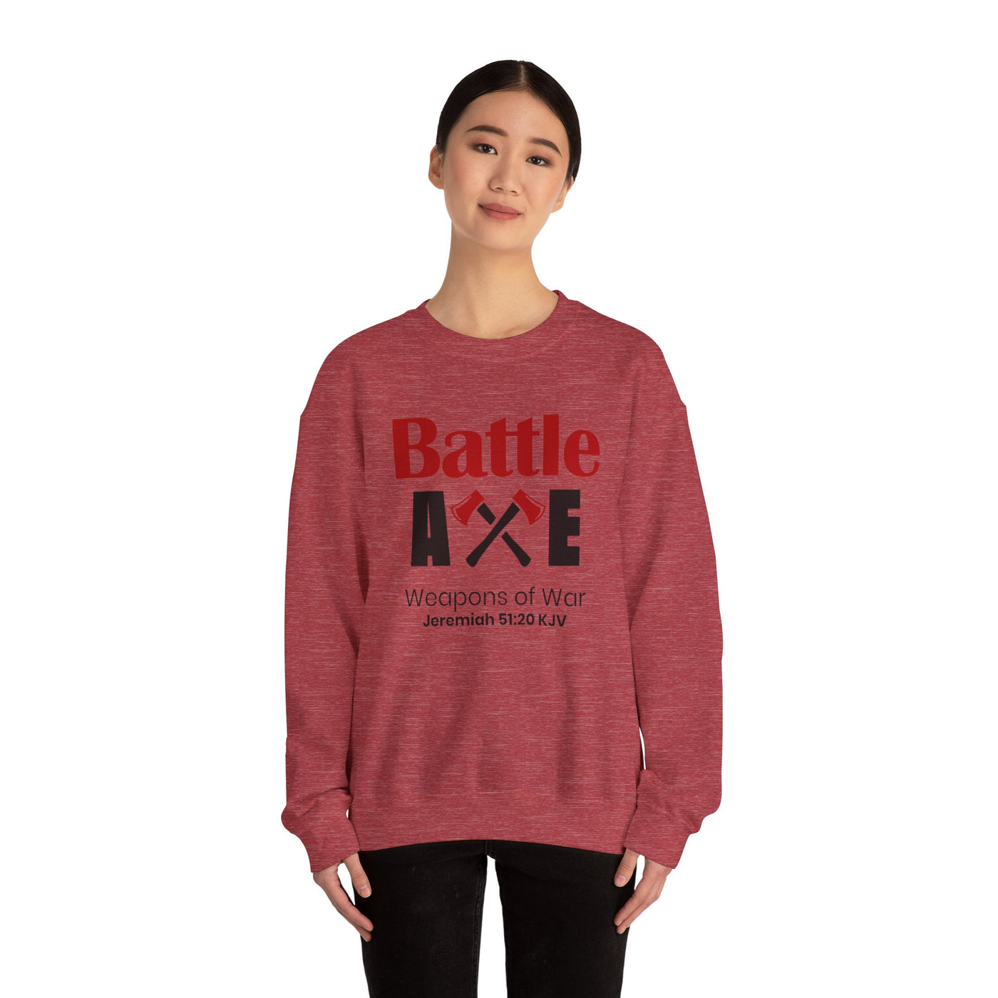 Battle Axe Weapons Of War Unisex Heavy Blend™ Crewneck Sweatshirt