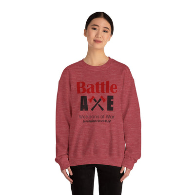 Battle Axe Weapons Of War Unisex Heavy Blend™ Crewneck Sweatshirt