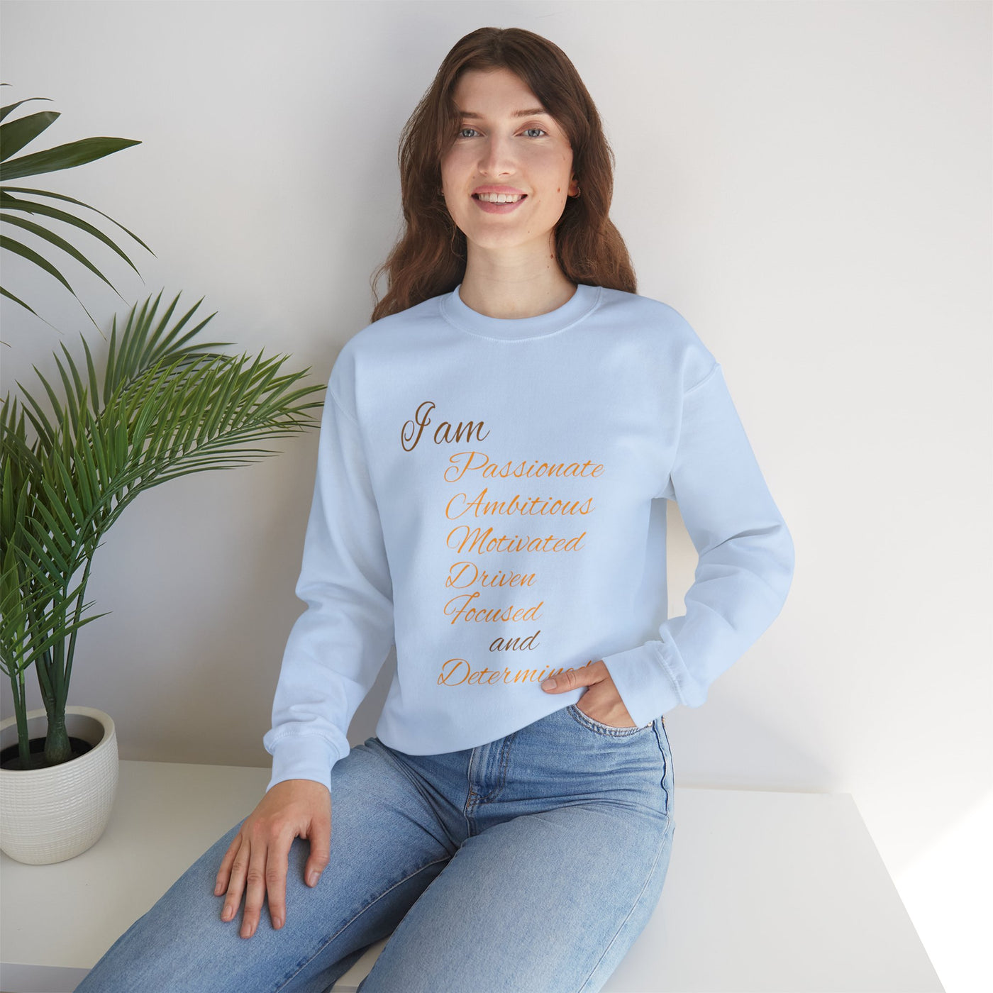 I Am Determined Unisex Heavy Blend™ Crewneck Sweatshirt