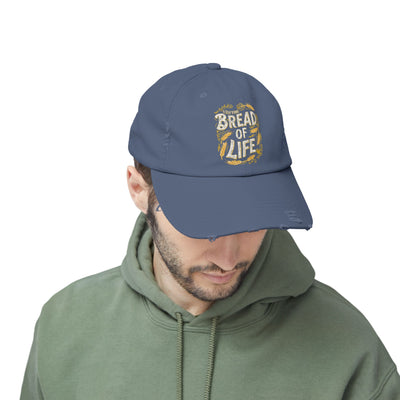 Bread Of Life Unisex Distressed Cap, Aesthetic Design