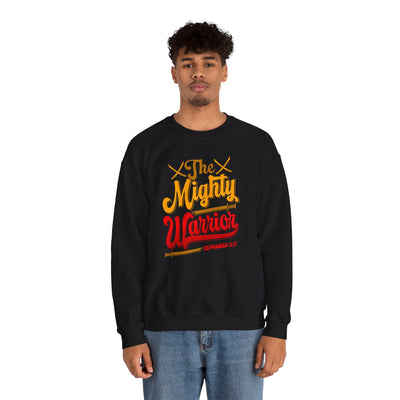 The Mighty Warrior Zephaniah 3:17 Unisex Heavy Blend™ Crewneck Sweatshirt
