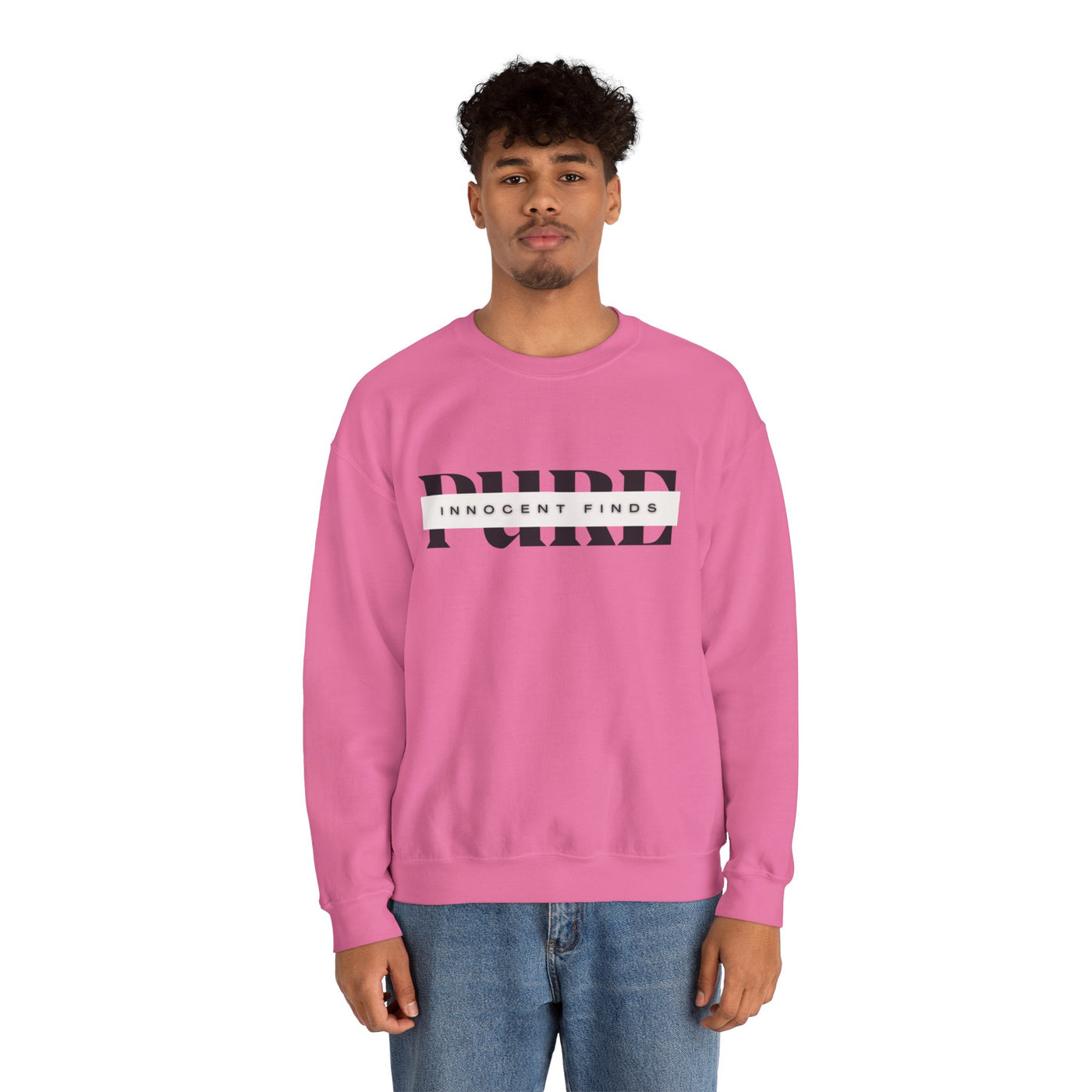 Pure Innocent Finds Unisex Heavy Blend™ Crewneck Sweatshirt, Black