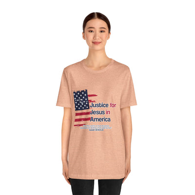Justice For Jesus In America Unisex Jersey Short Sleeve Tee