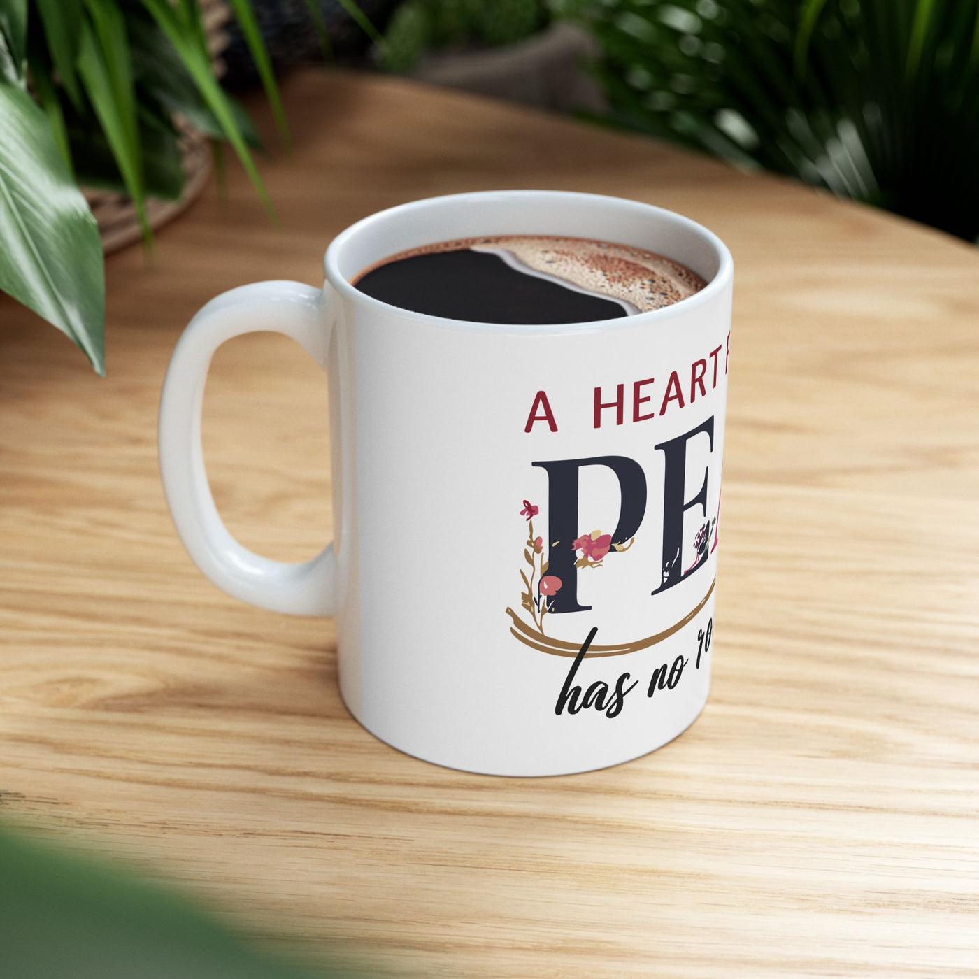 A Heart Filled With Peace Ceramic Mug, (11oz, 15oz)