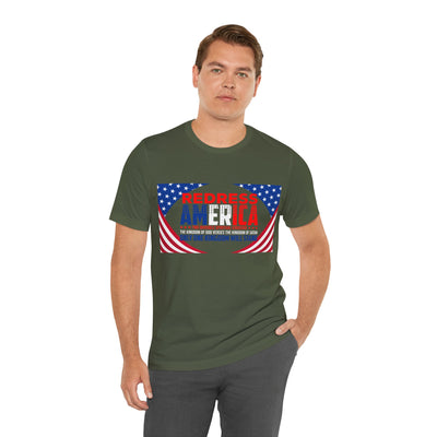 Redress America Unisex Jersey Short Sleeve Tee, American Flags