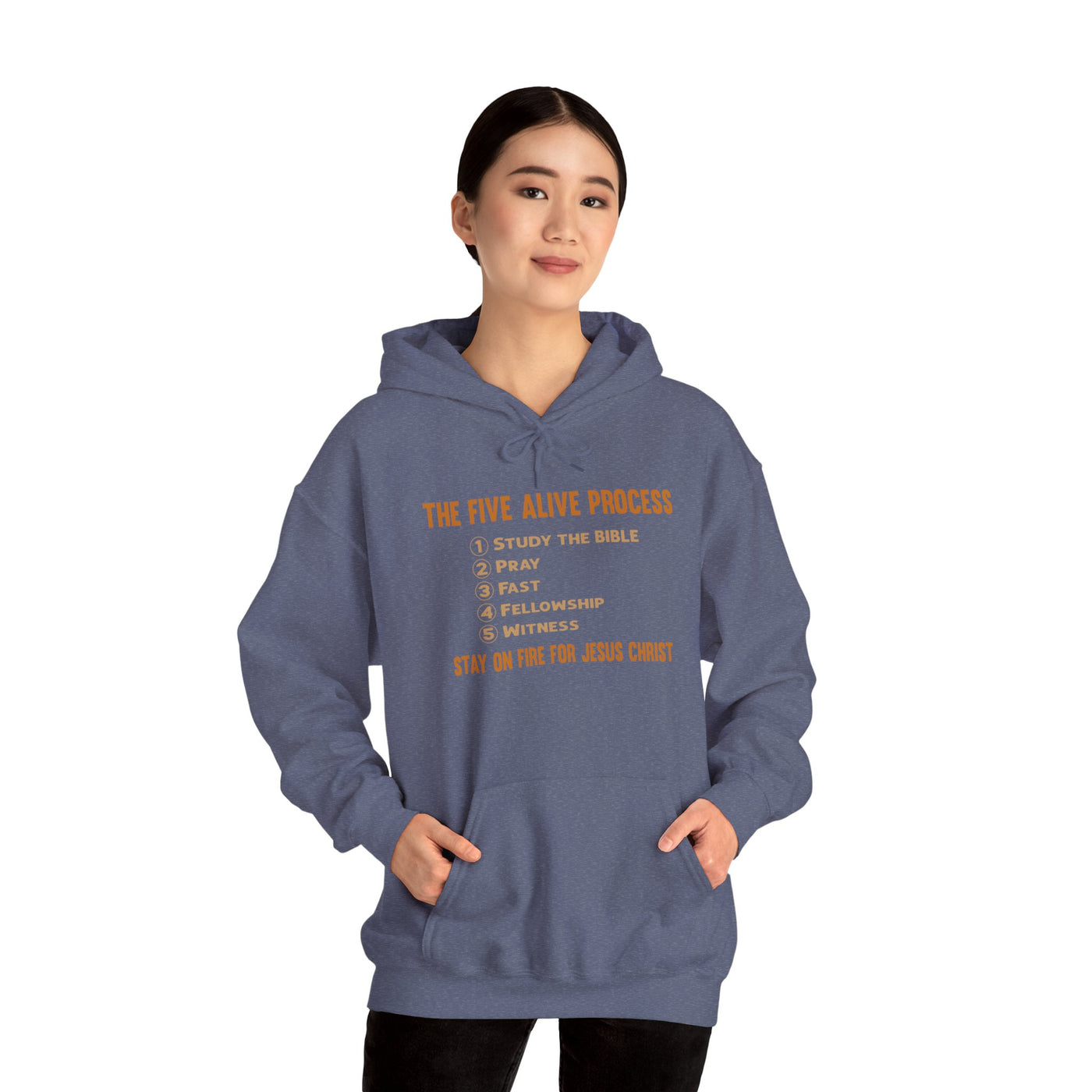 The Five Alive Process Text Based Unisex Heavy Blend™ Hooded Sweatshirt Unisex